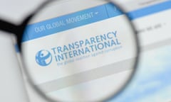 Transparency International webpage