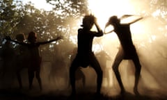 Laura Aboriginal Dance Festival<br>LAURA, AUSTRALIA - JUNE 18: Dancers from the Yarrabah community perform during the Laura Aboriginal Dance Festival on June 18, 2011 in Laura, Australia. The Laura Aboriginal Dance Festival is a celebration of aboriginal dance and culture that takes place Biennially in Cape York Peninsula at the site of a traditional Bora ground that is sacred to the aboriginal community and surrounded by some of the oldest rock art in the world. Over 5000 visitors attend the festival, offering a unique insight into the community and providing an opportunity to spread cultural traditions to new generations. The festival takes place June 17-19. (Photo by Mark Kolbe/Getty Images for Tourism Queensland)