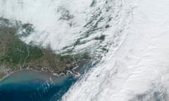 A weather system over Louisiana, Mississippi and Alabama on 9 January.