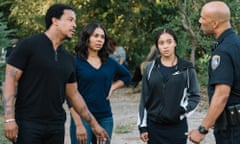 L-R: Russell Hornsby, Regina Hall, Amandla Stenberg, and Common in Twentieth Century Fox’s THE HATE U GIVE. Photo Credit: Erika Doss. Film still from TIFF 2018