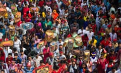 True colours … new year procession in Dhaka. 