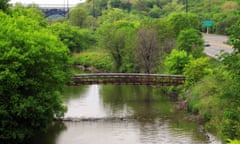 Don River and Don Valley Parkway in Toronto