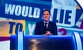 Rob Brydon on the set of the panel show Would I Lie to You?