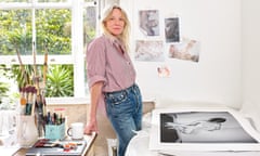 Luella Bartley in her art room at home in London