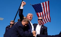 Trump after the assassination attempt on 13 July