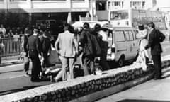 The aftermath of the shooting in Gibraltar in 1988