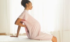 Pregnant woman feeling back