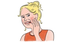Woman with sensitive skin illustration