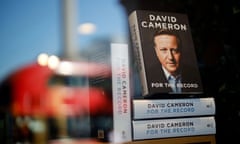 BRITAIN-POLITICS-LITERATURE-CAMERON<br>Copies of former British Prime Minister David Cameron’s memoirs are on view in a bookshop in central London on September 19, 2019. (Photo by Tolga Akmen / AFP)TOLGA AKMEN/AFP/Getty Images