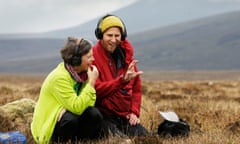 Kathy Hinde leads a session of ‘deep bog listening.’ 