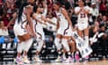 South Carolina celebrate making their third straight Final Four