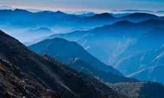 View from the summit of Mount Baldy, near Los Angeles.