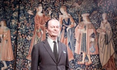 Sir Kenneth Clark at the Monastery of Cluny, France whilst filming Civilisation.