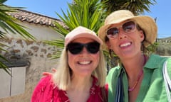 Jo (left) and Julie - in sunny Spetses, Greece, June 2024