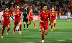 Wang Shuang celebrates after scoring the only goal of the game as China overcome Haiti in Group D.