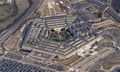 The Pentagon as seen from Air Force One as it flies over Washington, March 2022