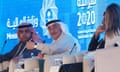 Ammar Al Khudairy (centre) at the 2020 Budget Forum in Riyadh, Saudi Arabia