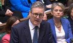 Keir Starmer speaking in parliament