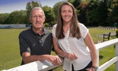 England cricketer Kate Cross with former footballer and her father, David Cross in May 2018