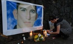 A memorial for Reza Barati in Brisbane