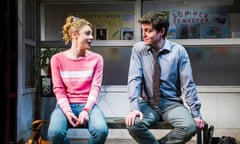 Lauren O'Neil (Steph) and Tom Burke (Greg) in Reasons To Be Happy by Neil LaBute @ Hampstead Theatre.
(Opening 24-03-16)
©Tristram Kenton 03/16
(3 Raveley Street, LONDON NW5 2HX TEL 0207 267 5550  Mob 07973 617 355)email: tristram@tristramkenton.com