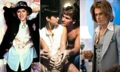L-r: Molly Ringwald in Pretty in Pink, Demi Moore and Patrick Swayze in Ghost and Rob Lowe in Behind the Candelabra.