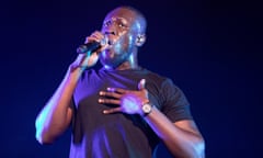 Barrelling through his hits ... Stormzy performing at BBC Radio 1’s Big Weekend in Middlesbrough.