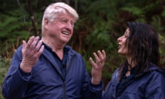 Stanley Johnson and Shappi Khorsandi in I’m a Celebrity.