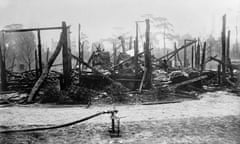 The Tea House at Kew Gardens, burnt down by suffragette Lilian Lenton in 1913