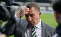 Brendan Rodgers talks to the media before a Scottish Cup tie