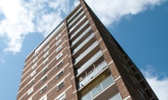 Social housing high rise tower blocks without cladding in Dudley.