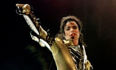 Michael Jackson performing during his concert in Vienna