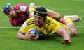 Grégory Alldritt scores a try for La Rochelle during their emphatic semi-final win over Exeter