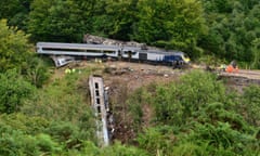 The scene of the derailment