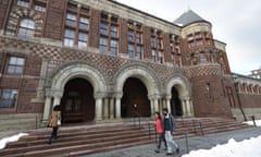 Students at Harvard law school in Cambridge, Massachusetts. Yale and Harvard appear to be the first to opt out of the US News rankings.