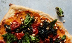 Anna Jones' squash and crispy kale pizza.