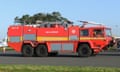 Red fire vehicle