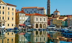 Reflected glory: Piran in Slovenia on the Adriatic coast.