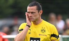 Nico Schulz pictured at a Borussia Dortmund training session in 2022.