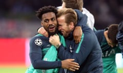 Ajax v Tottenham Hotspur - UEFA Champions League - Semi Final - Second Leg - Johan Cruijff ArenA<br>Tottenham Hotspur’s Danny Rose (left) and Harry Kane celebrate after the final whistle during the UEFA Champions League Semi Final, second leg match at Johan Cruijff ArenA, Amsterdam. PRESS ASSOCIATION Photo. Picture date: Wednesday May 8, 2019. See PA story SOCCER Ajax. Photo credit should read: Adam Davy/PA Wire.