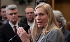 Canadian heritage minister Pascale St-Onge speaks with reporters in the House of Commons on 29 November 2023, in Ottawa, Ontario.