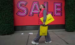 A shopper walks on Oxford Street during the Boxing Day sales in London.