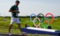 Rory McIlroy of Team Ireland leaves the course after a practice round on Tuesday. 