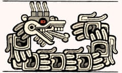 Illustration by David Foldvari of Quetzalcoatl battery serpent.