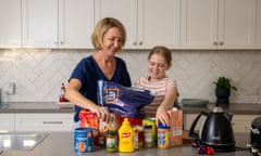 Angela Murray-Gilbert and daughter Isla in their home in Brisbane