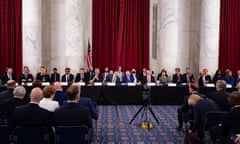 Tech leaders attend the Senate bipartisan Artificial Intelligence (AI) Insight Forum on Capitol Hill.