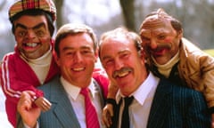 Jimmy Greaves and Ian St John, pictured with their Spitting Image puppets.