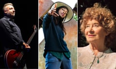 Musical forecasters … from left, Peter Hook, Little Simz and Shirley Collins.