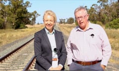 Senator Bridget McKenzie and MP Mark Coulton at the Inland Rail near Narromine