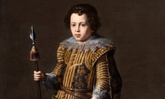Detail from Portrait of a Young Boy holding a Lance by Juan van der Hamen y León, c 1627, in the Spanish Gallery, Bishop Auckland.